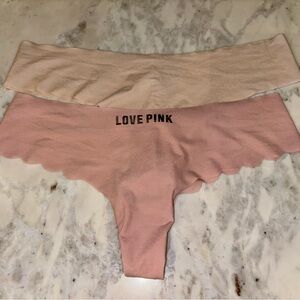 2 Pink by Victoria's Secret Thongs